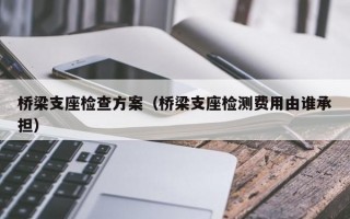 桥梁支座检查方案（桥梁支座检测费用由谁承担）