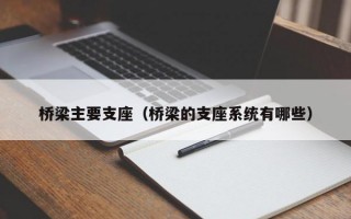 桥梁主要支座（桥梁的支座系统有哪些）