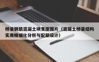 桥梁钢筋混凝土块支座图片（混凝土桥梁结构实用精细化分析与配筋设计）